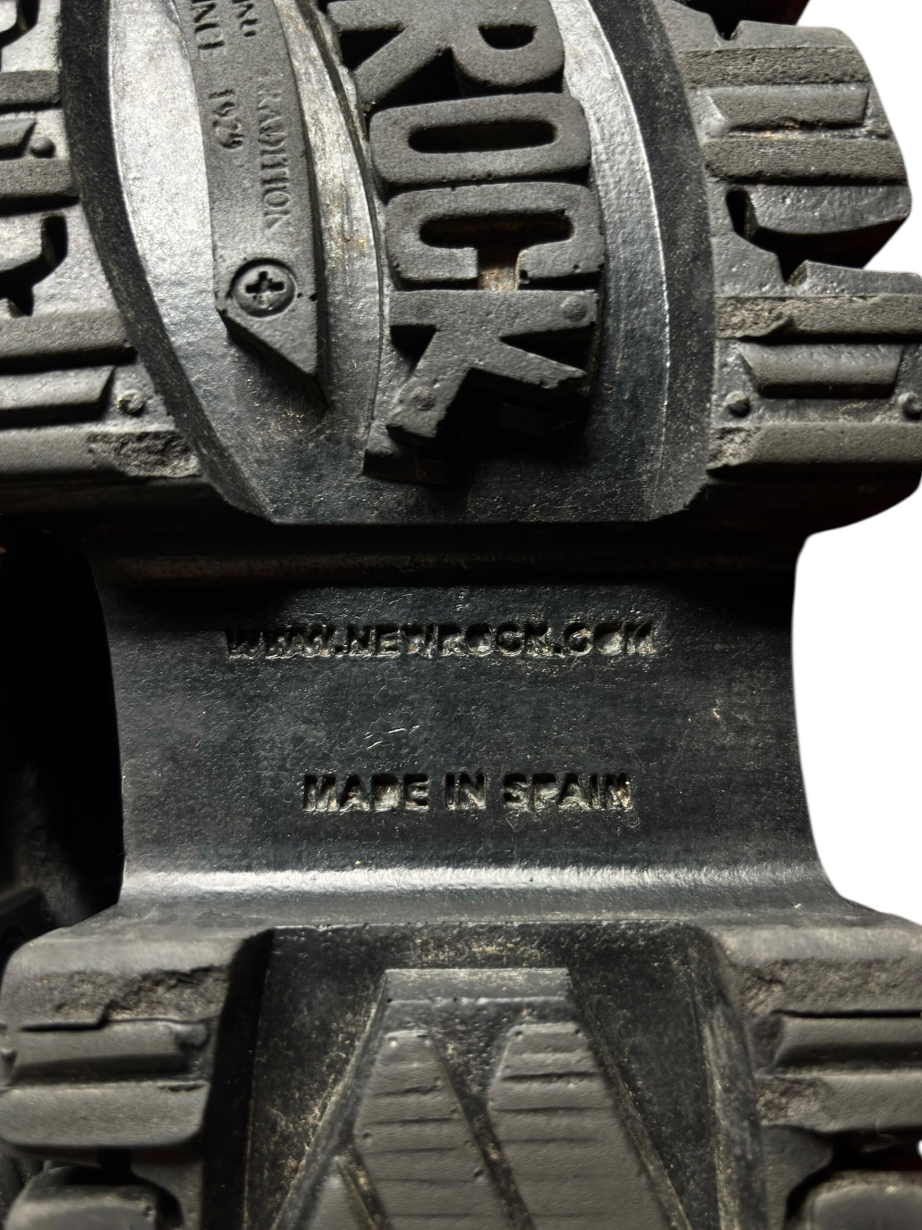 New Rock techno lace-up leather platform boots size 36