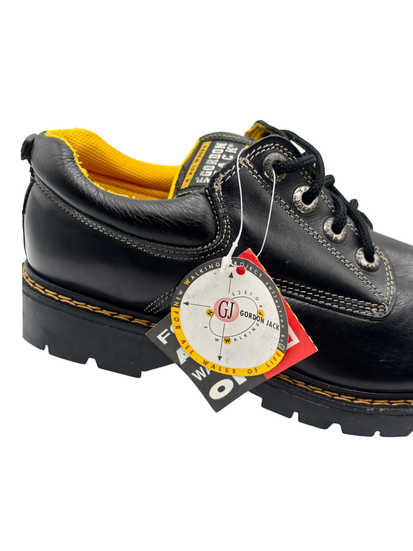 Vintage Gordon Jack classic black leather ankle boots size 44