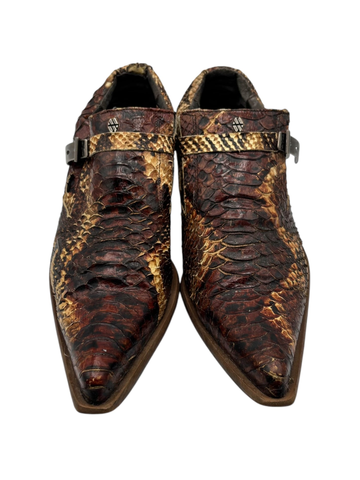 Vintage New Rock snake leather cowboy boots. size 37