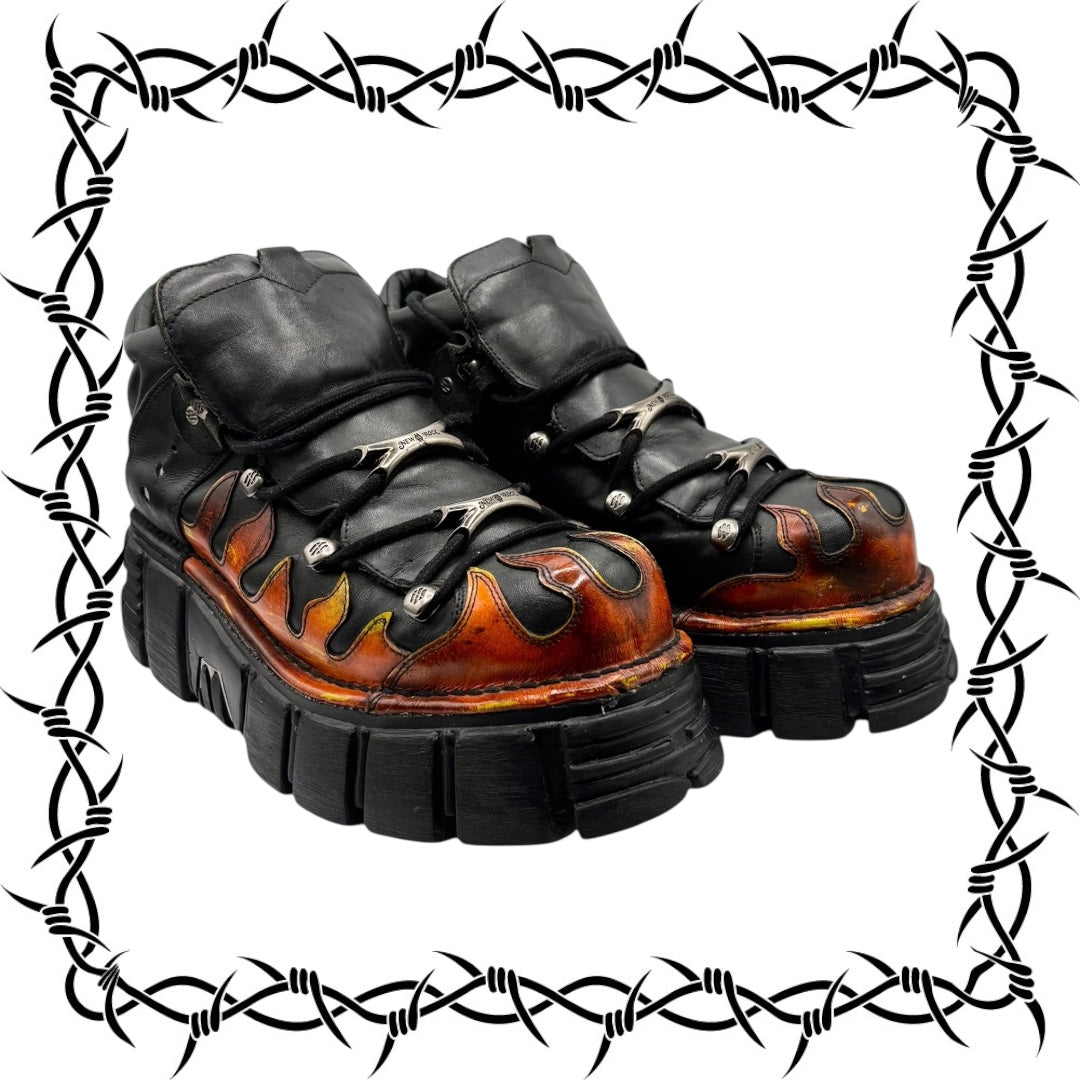 New Rock M106 flame platform boots&nbsp; size 45