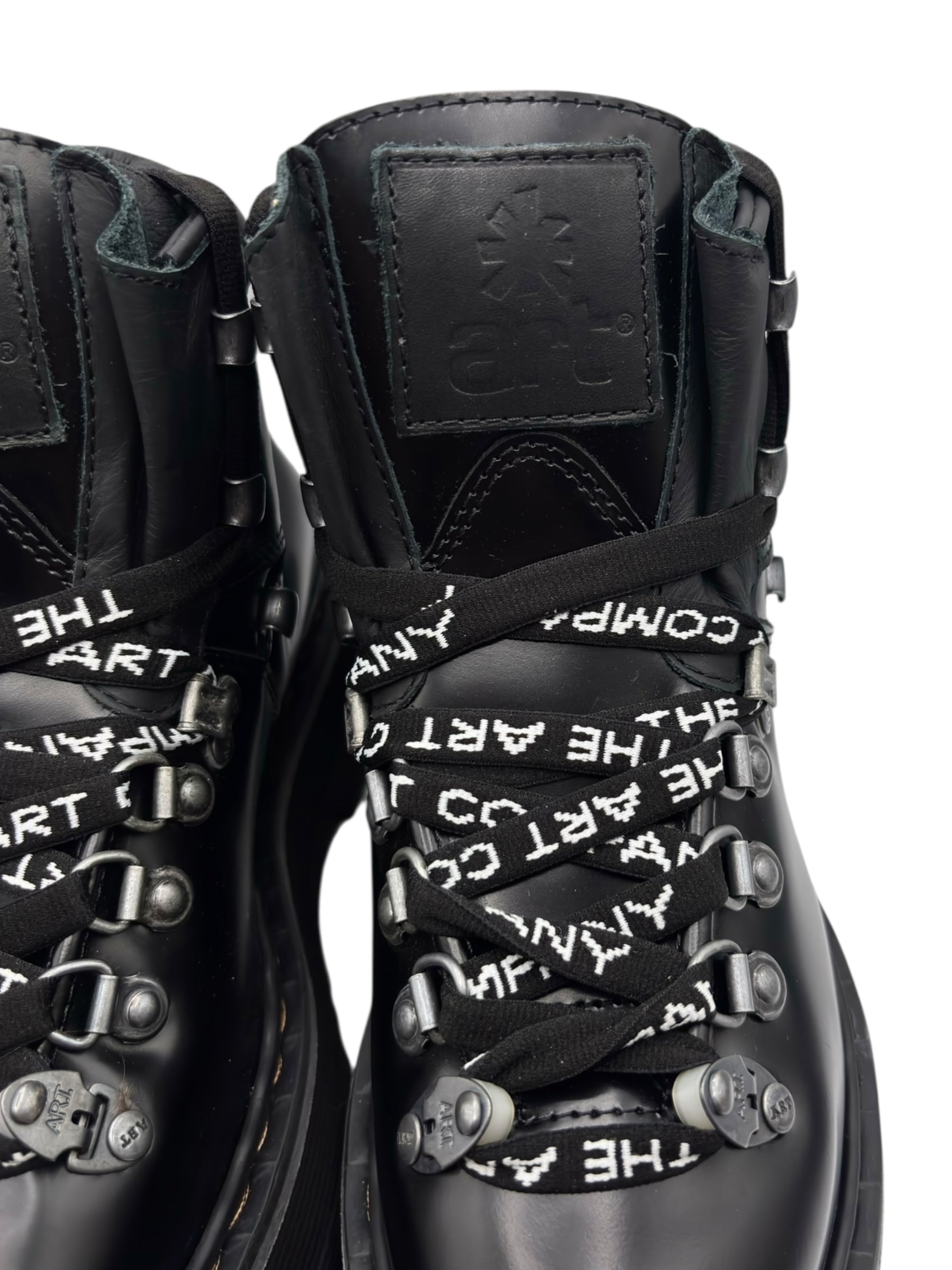 Vintage ART black leather platform boots size 39