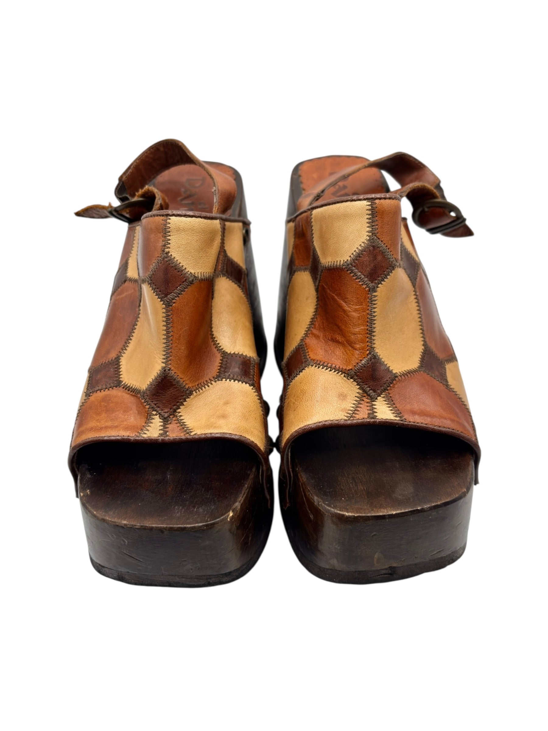 Vintage El Dantes block platform sandals size 38