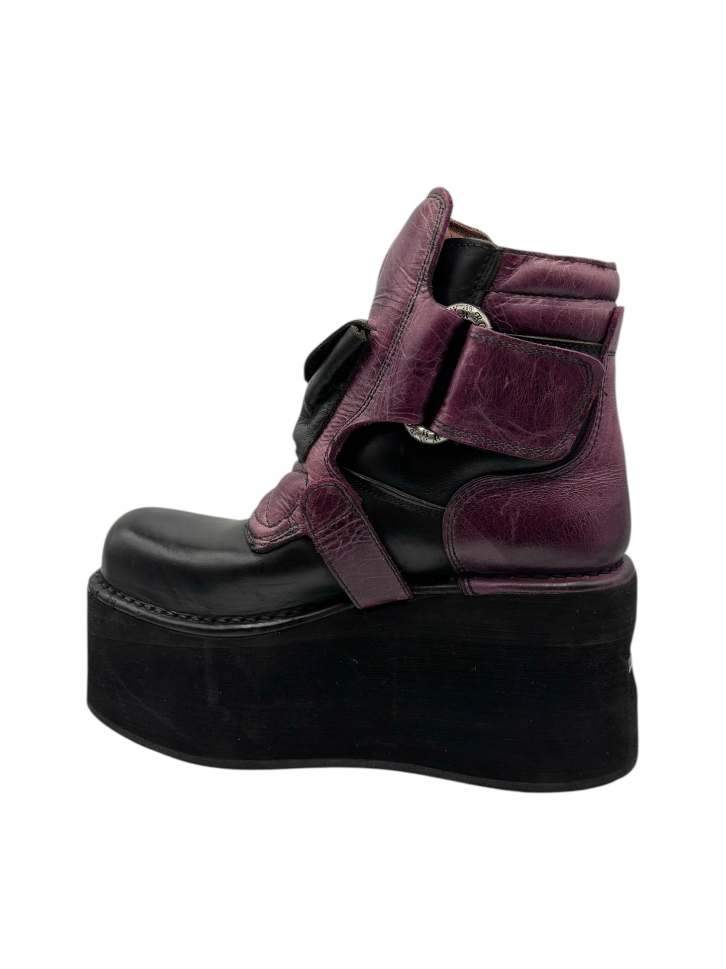 Vintage 90s New Rock neptuno pouch platform boots size 40