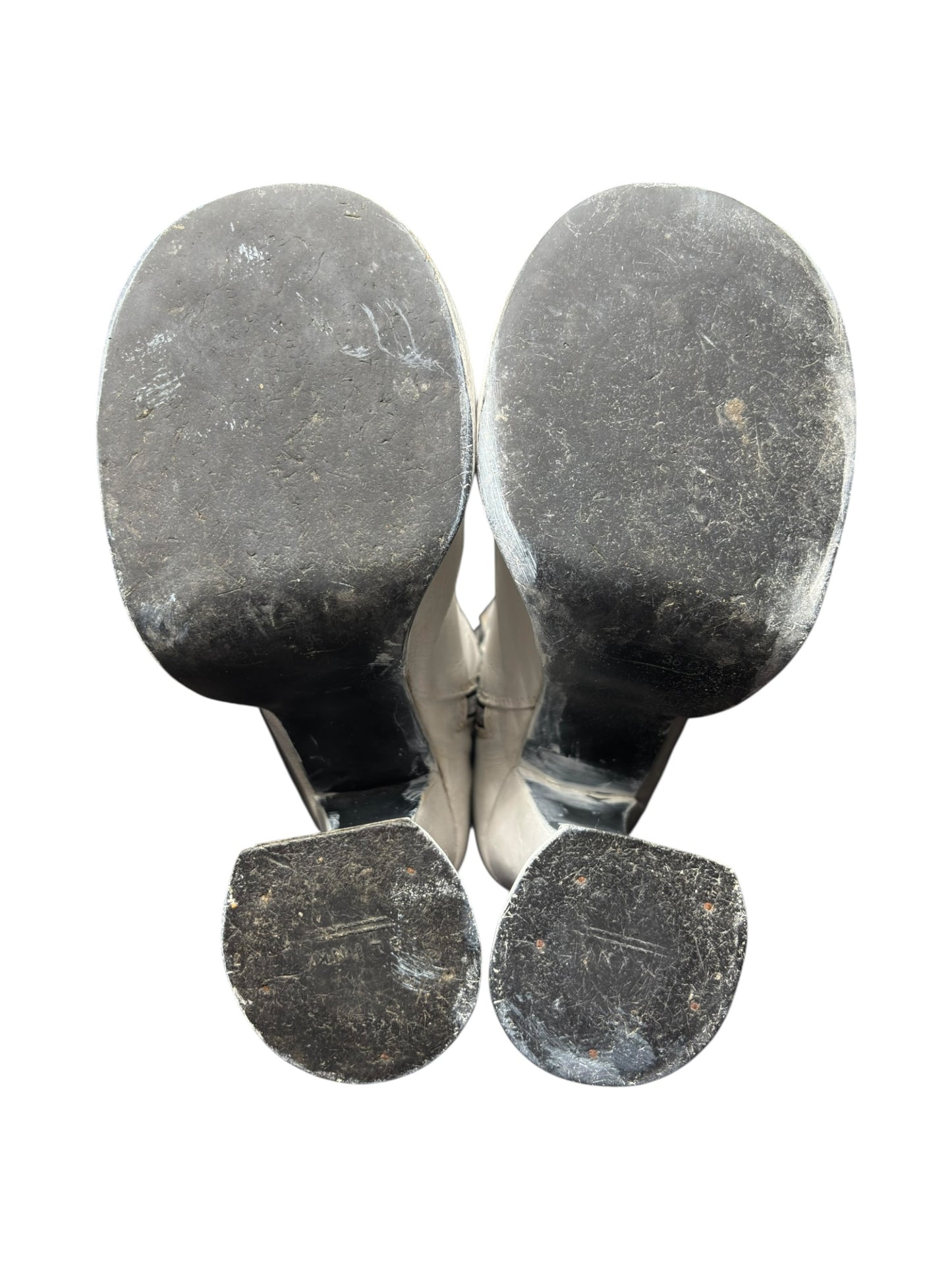 Vintage SHOCK white platform boots size 36