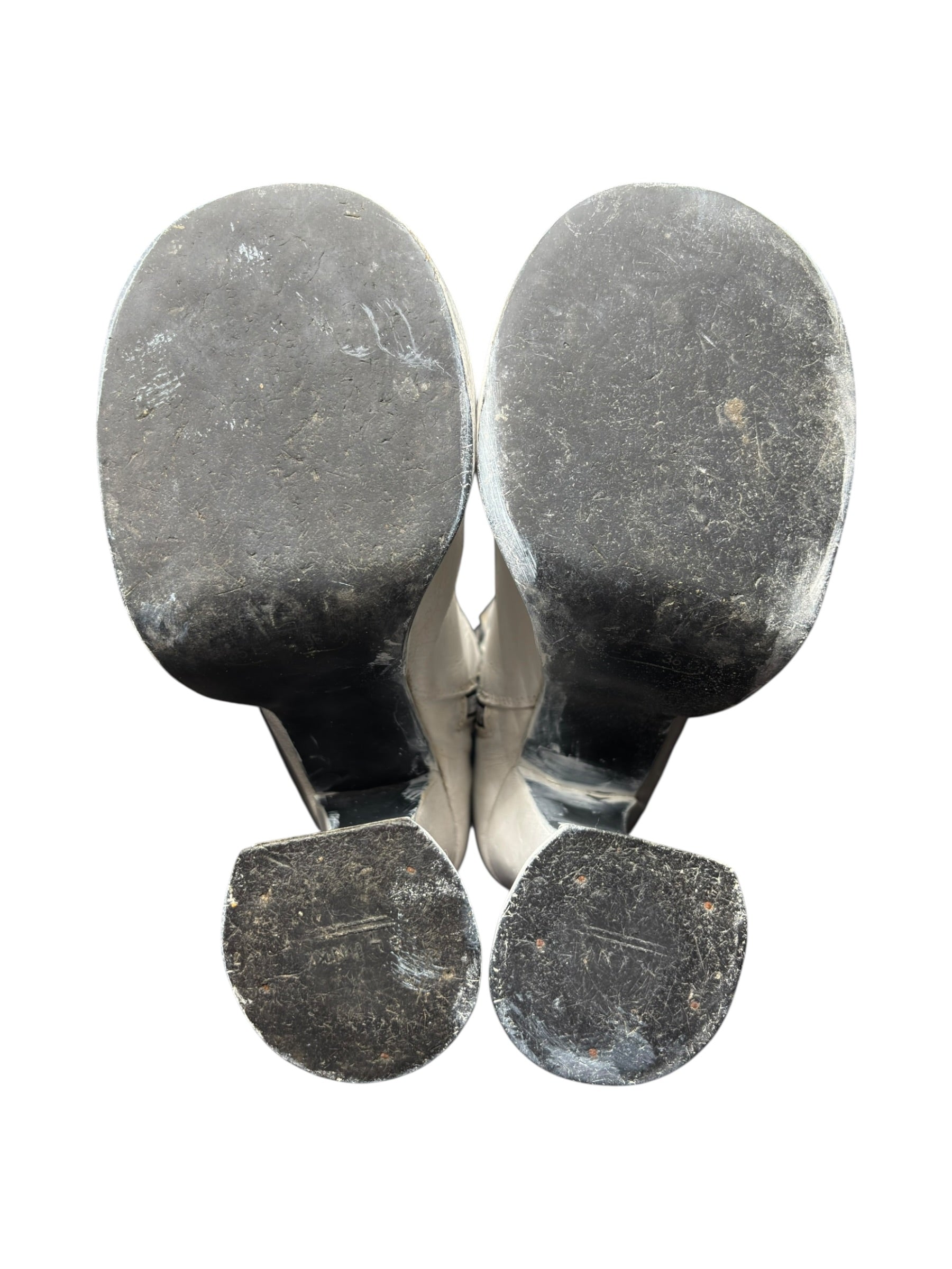 Vintage SHOCK white platform boots size 36