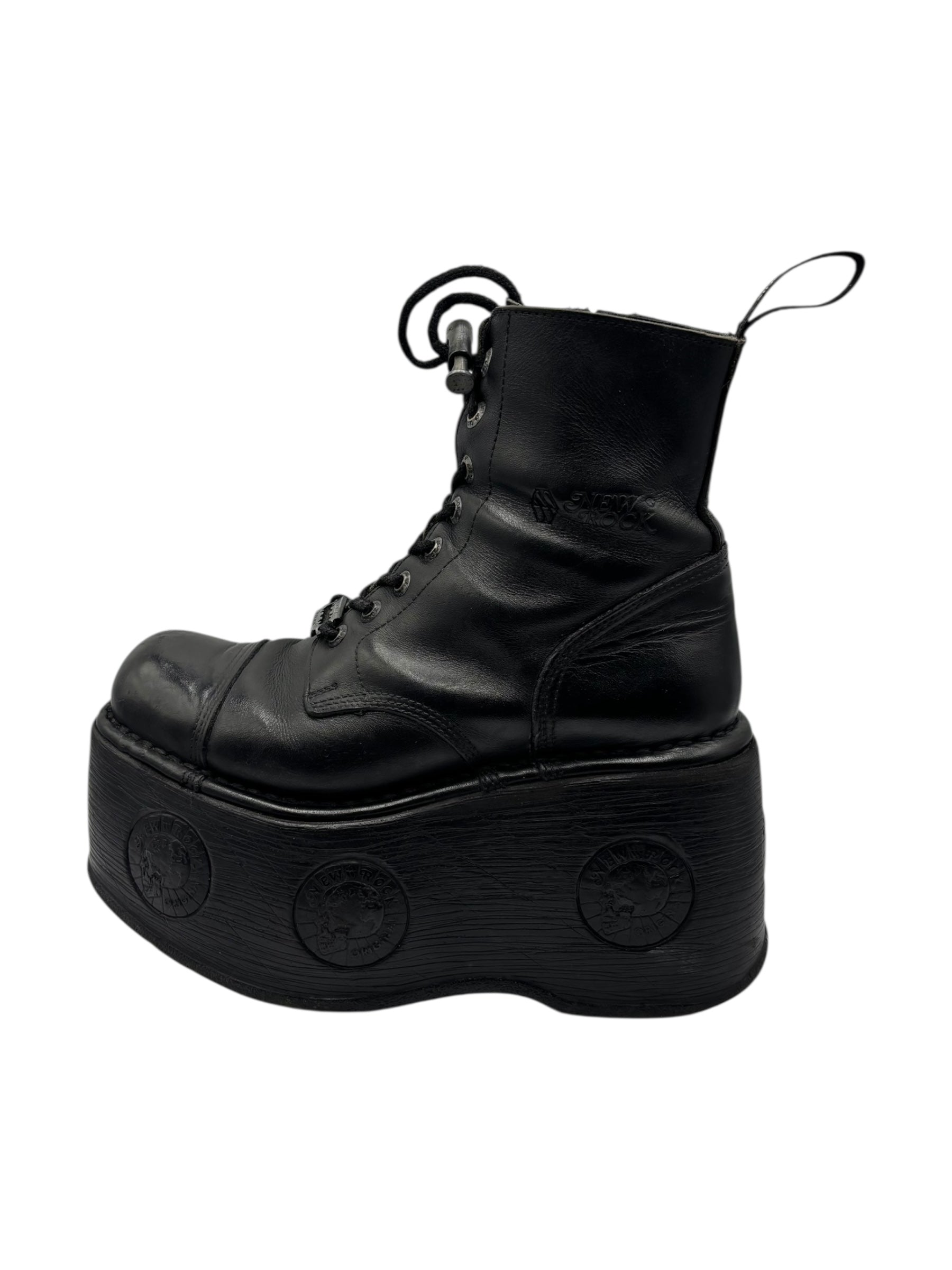 New Rock neptuno mili lace-up leather platform boots size 38