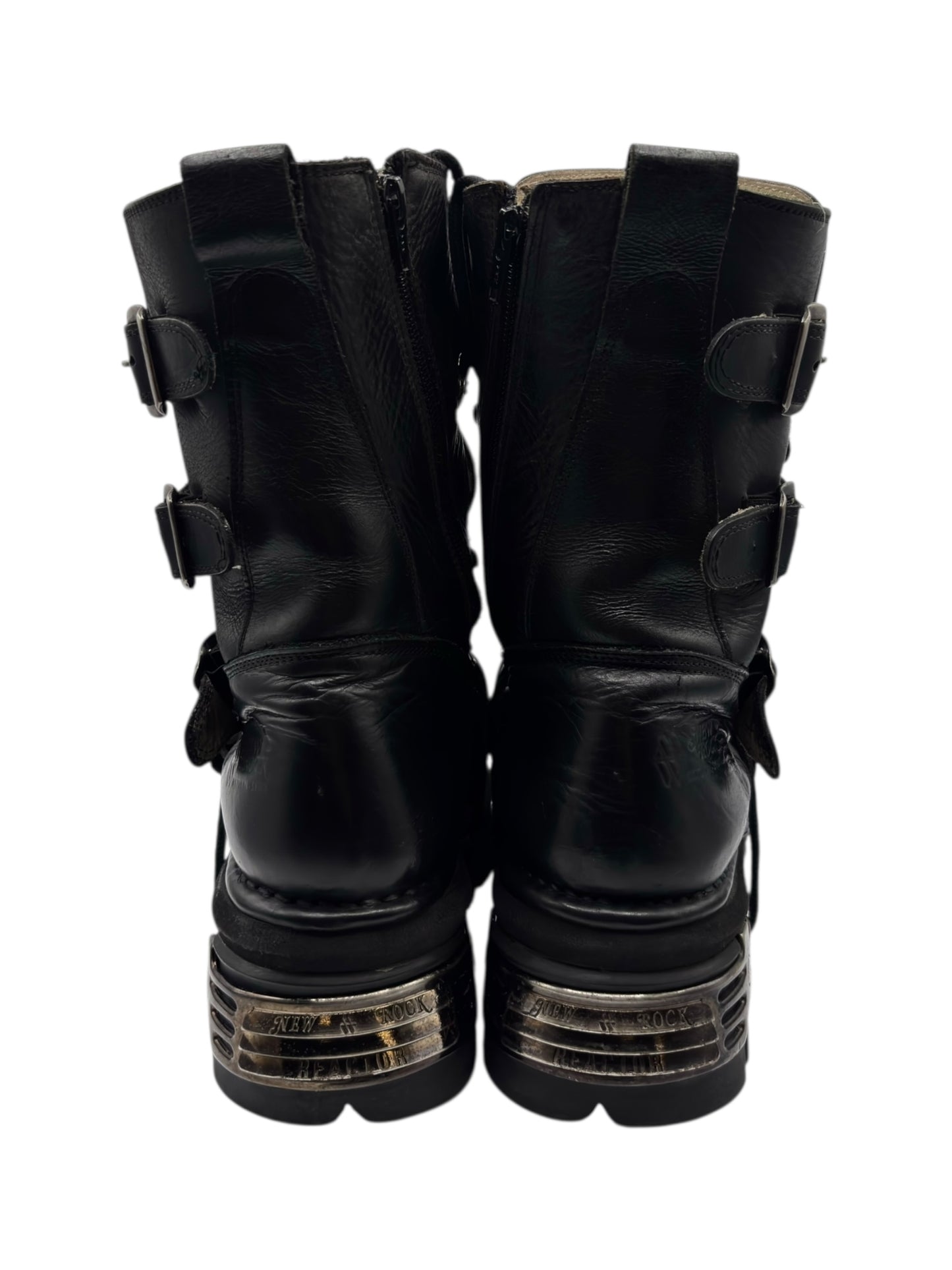 Vintage New Rock mid-calf reactor leather boots size 42