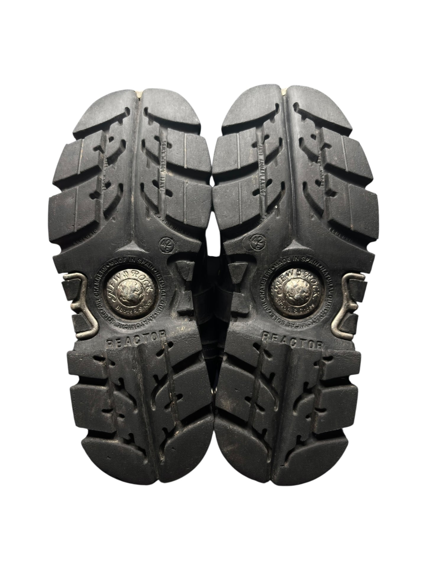 Vintage New Rock chained skull leather boots