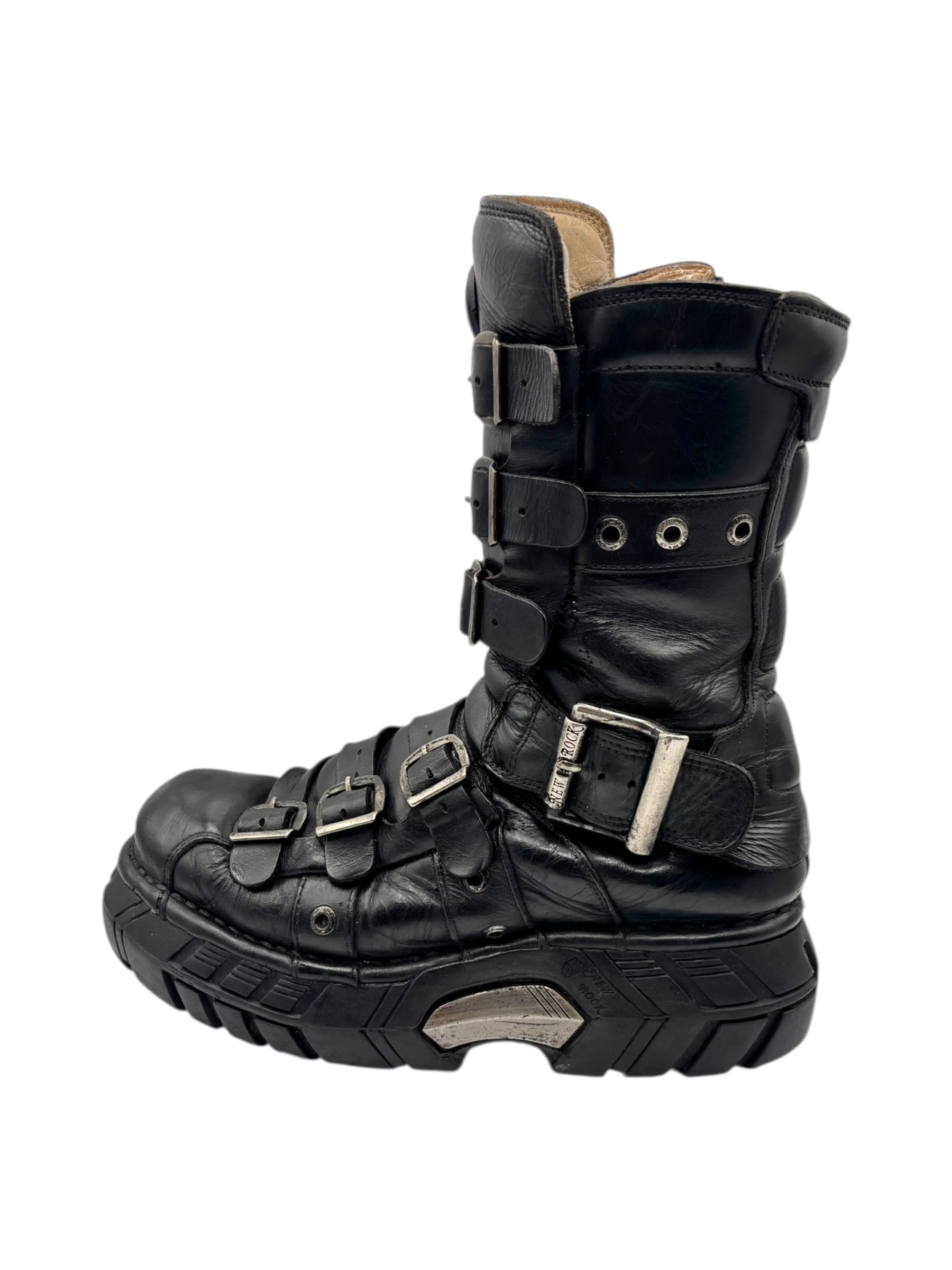 RARE vintage New Rock techno platform boots size 42