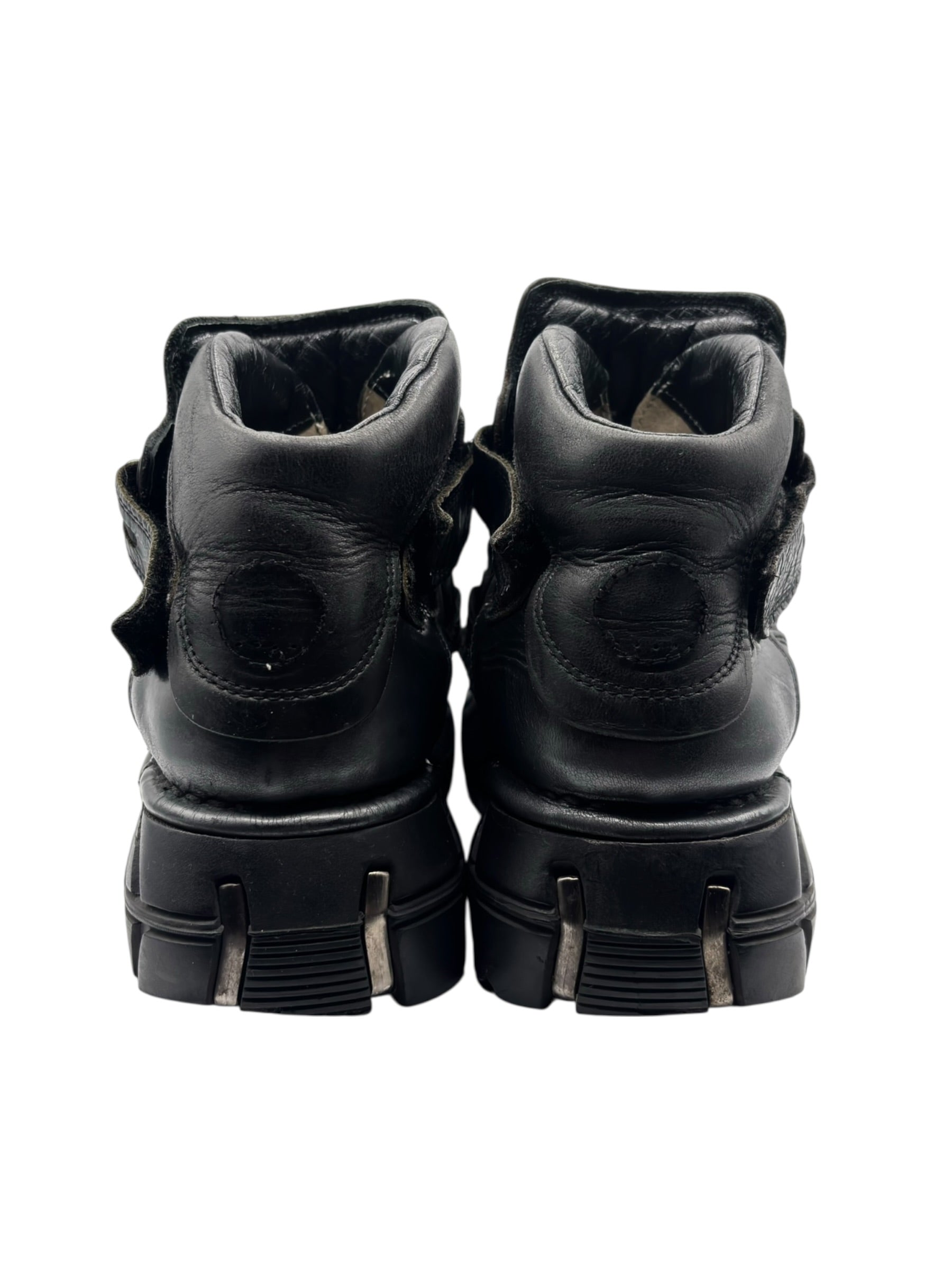 Vintage New Rock grey trailer platform boots size 45