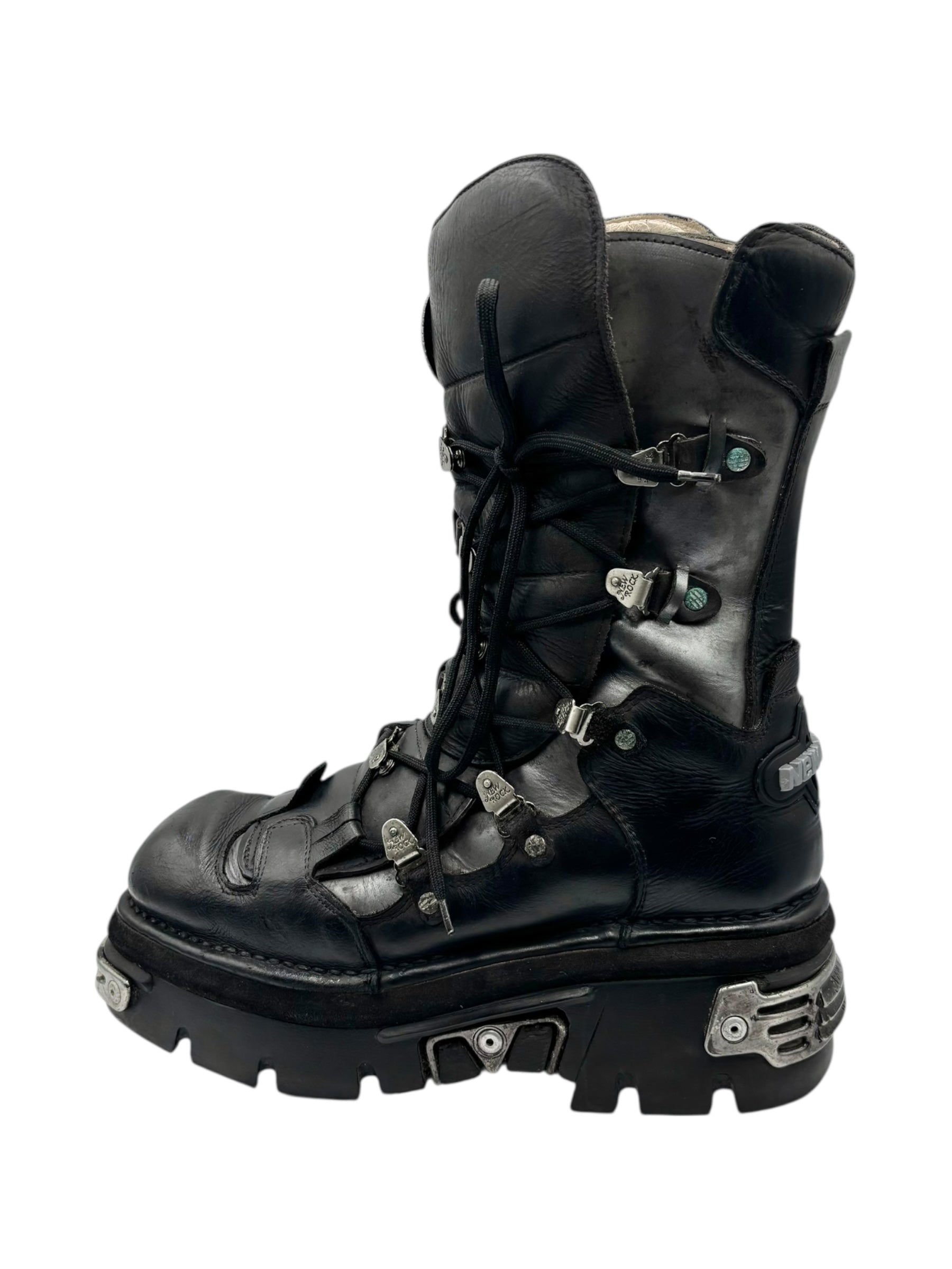 Vintage New Rock lace up reactor boots size 44