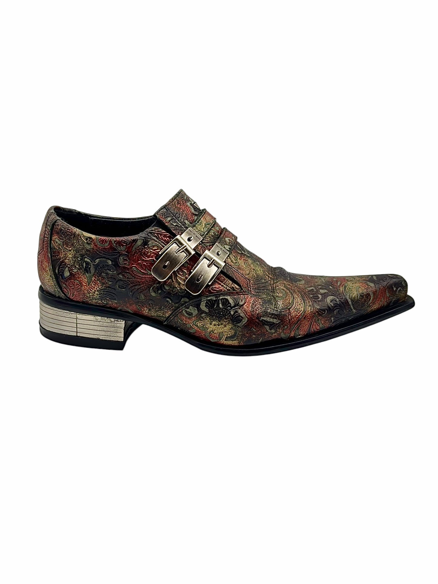 Vintage New Rock patterned leather cowboy boots. size 42