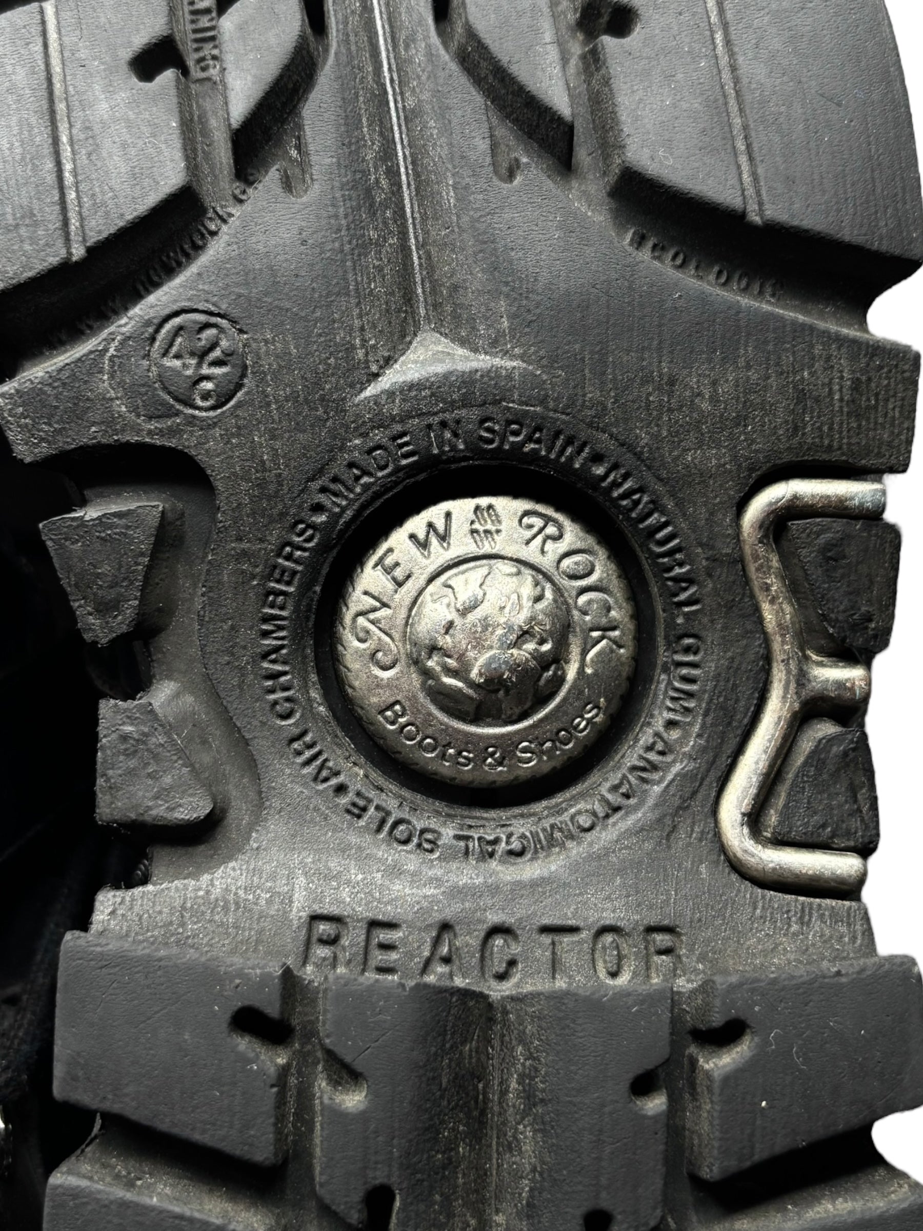 Vintage New Rock knee high leather cross boots size 42