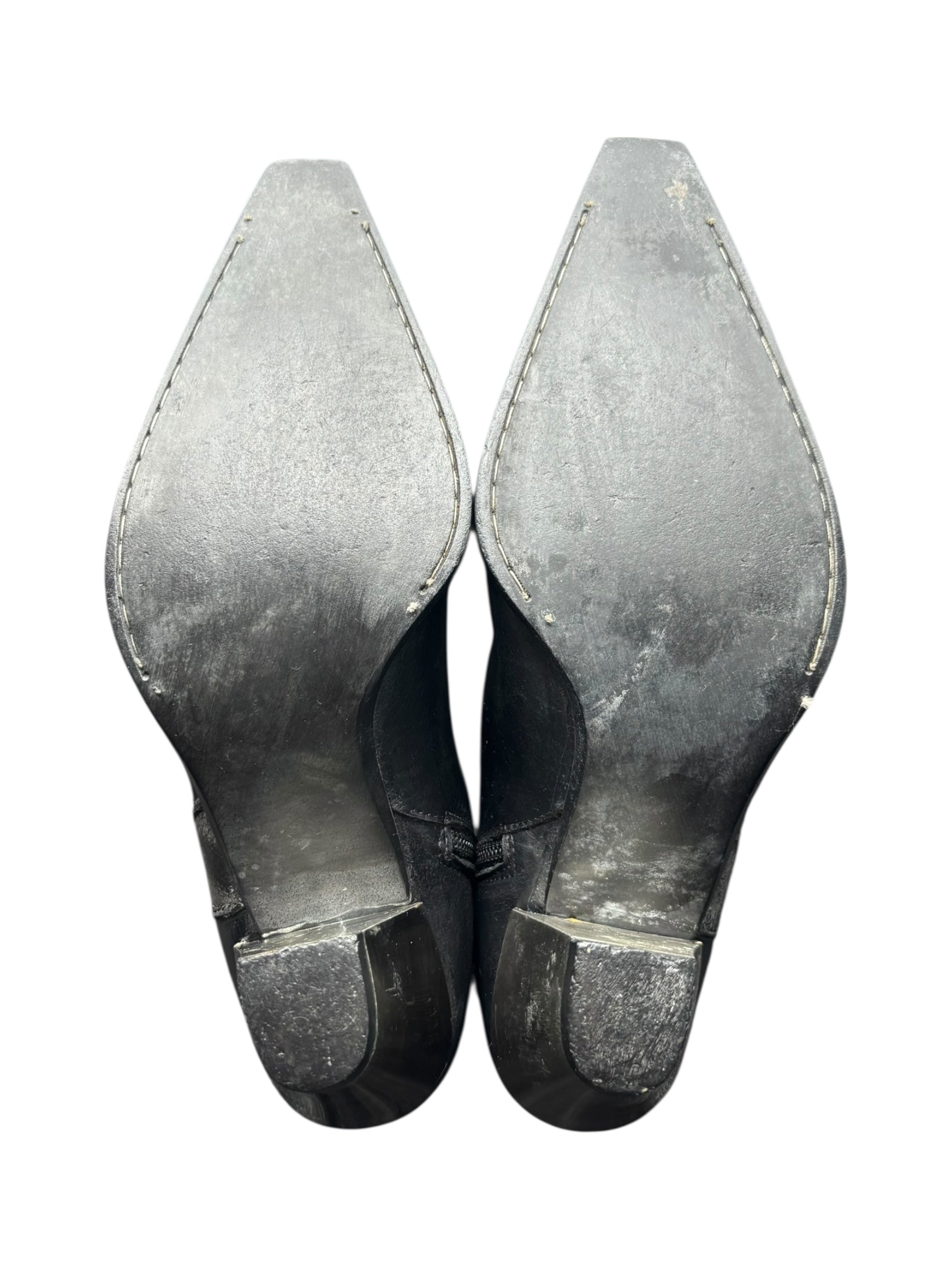 Vintage New Rock grey flame biker heels size 42