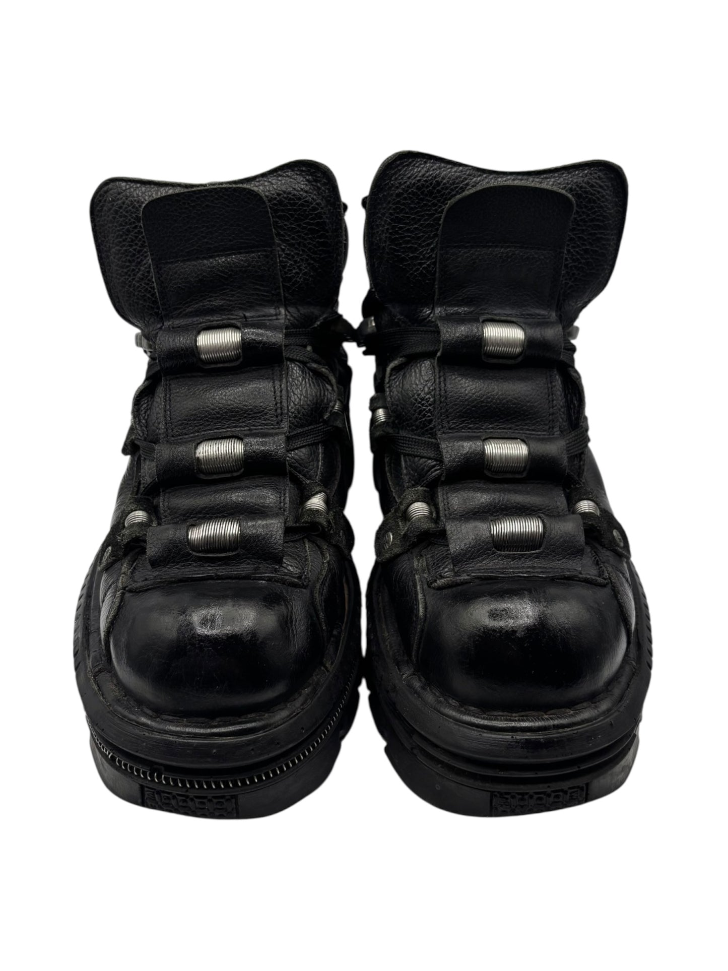 New Rock leather platform boots