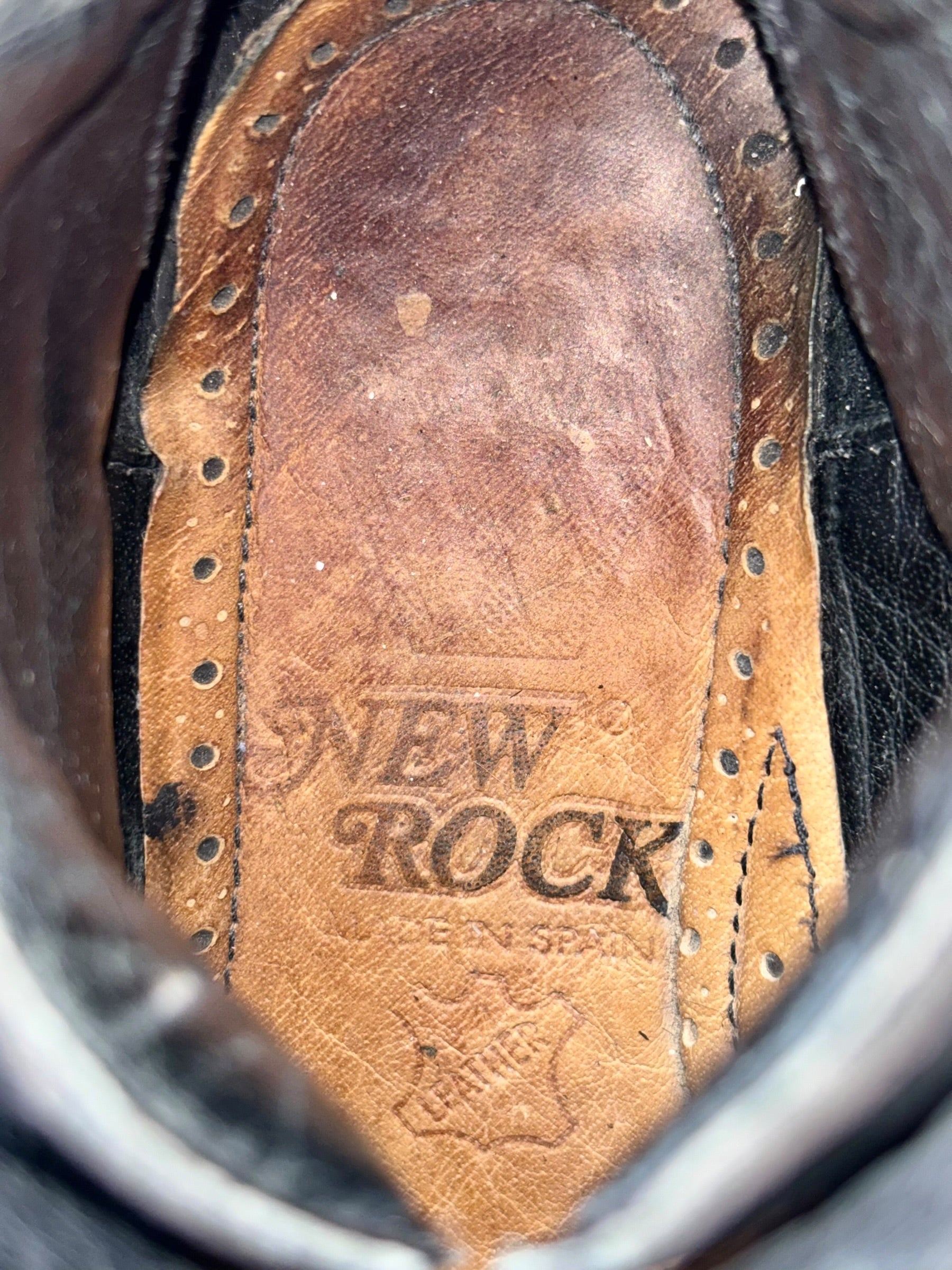 Vintage New Rock studded platform boots size 38