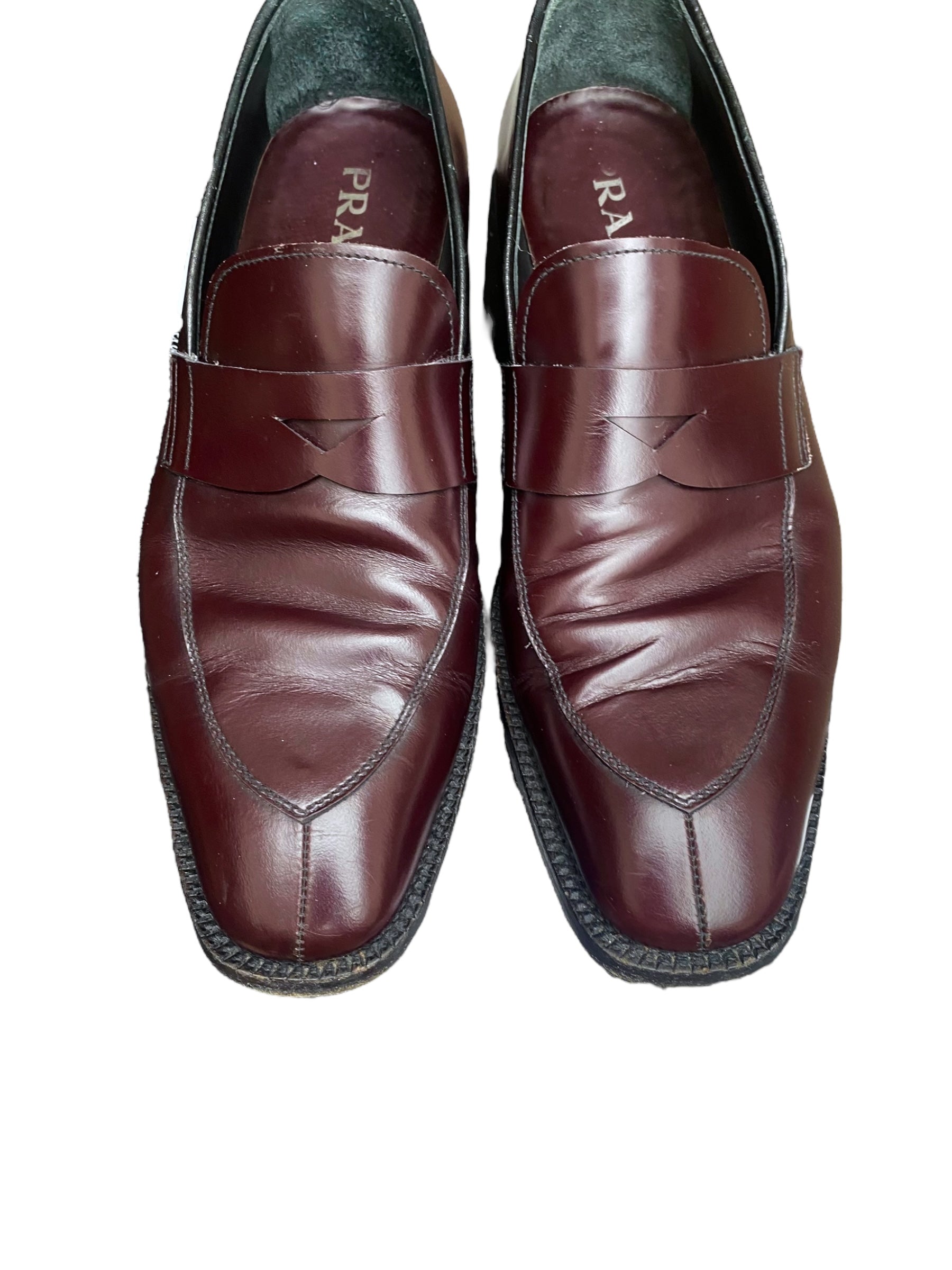 Vintage unisex Prada leather loafers size 40