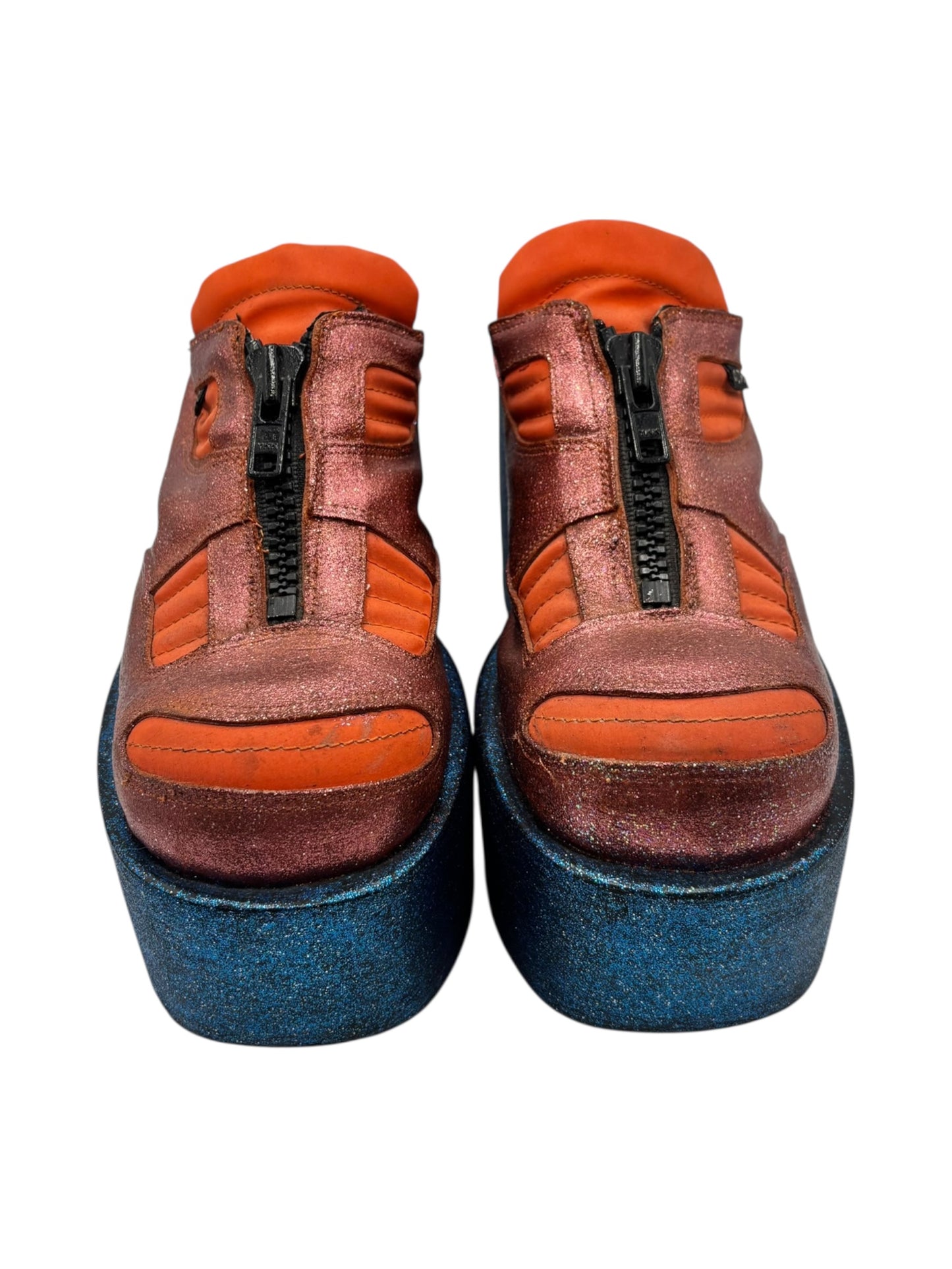 Vintage El Dantes orange platform clogs size 39