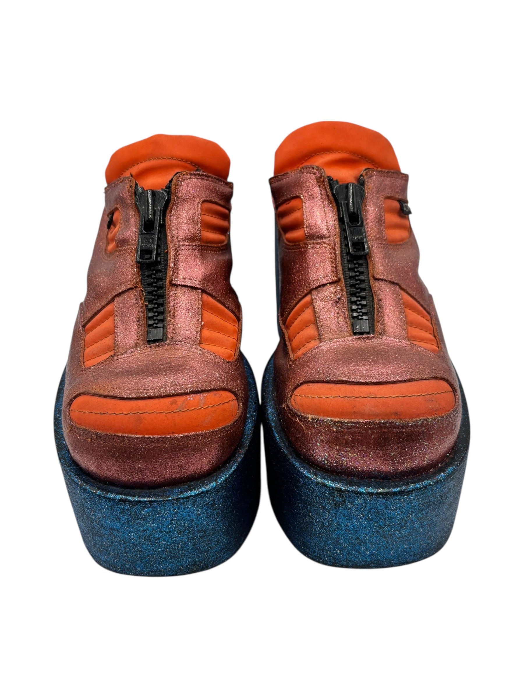 Vintage El Dantes orange platform clogs size 39