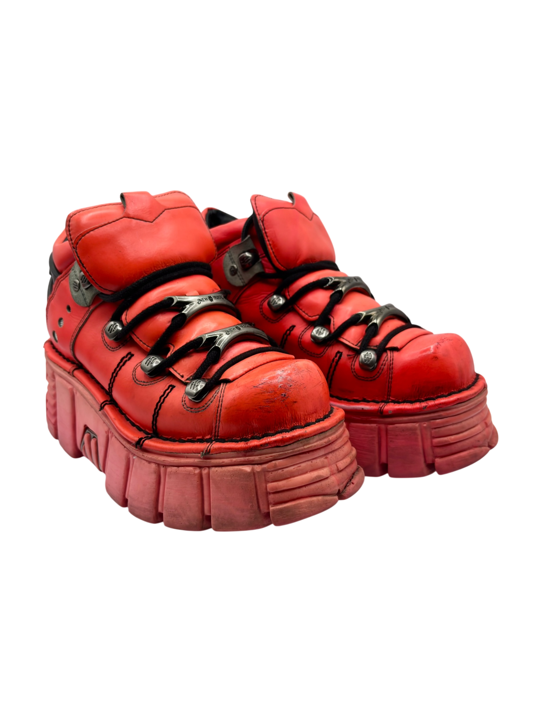 New Rock M-106 bright pink platform boots size 38