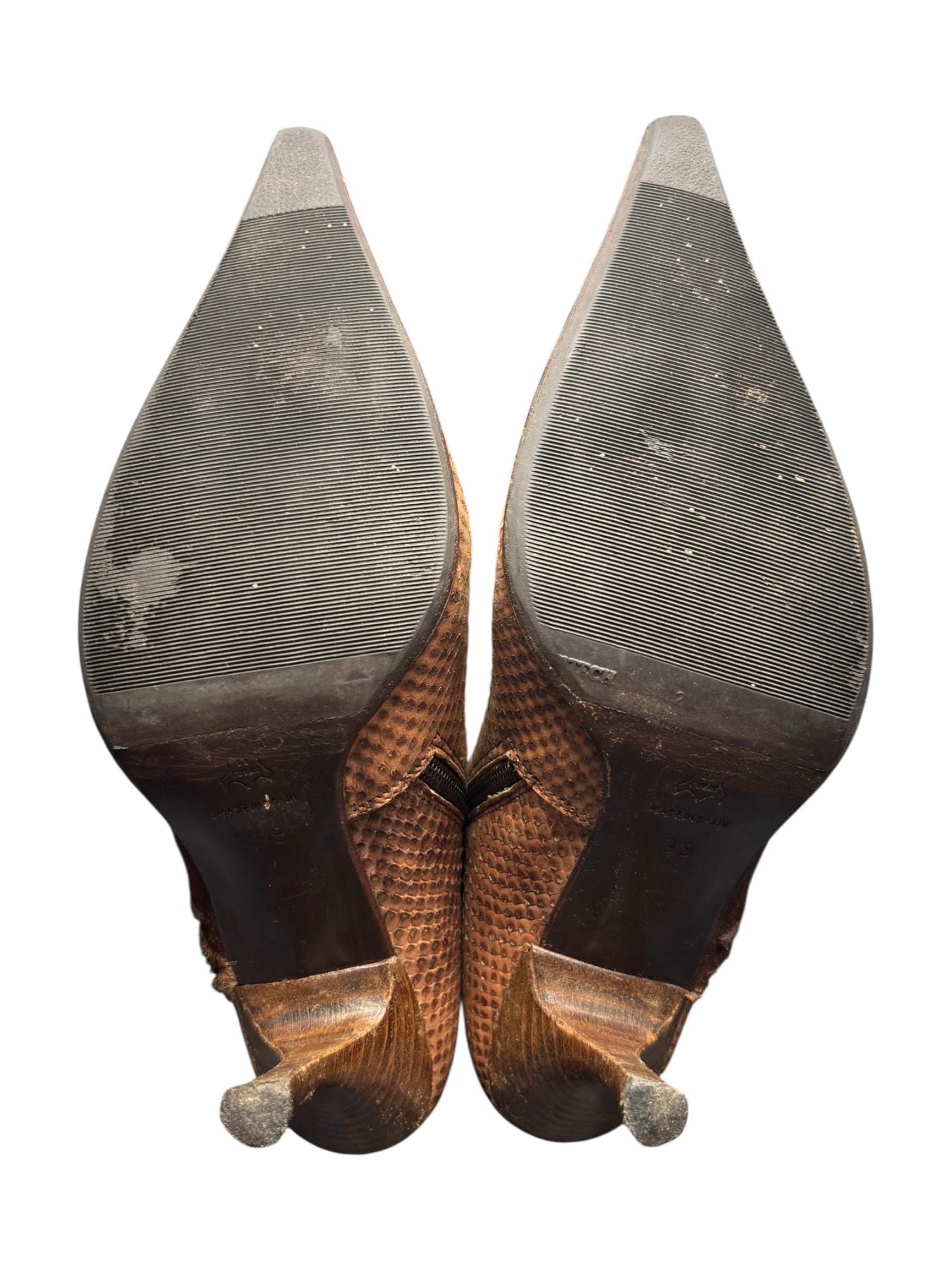 Vintage El Dantes snake patter heels size 39