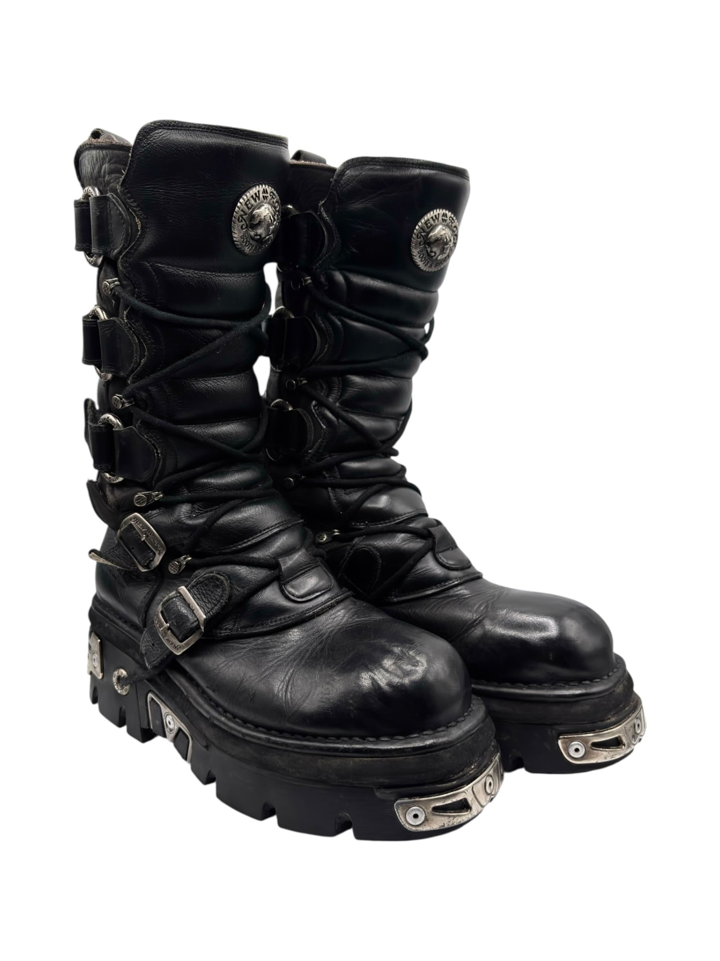 Vintage New Rock knee high reactor boots size 45