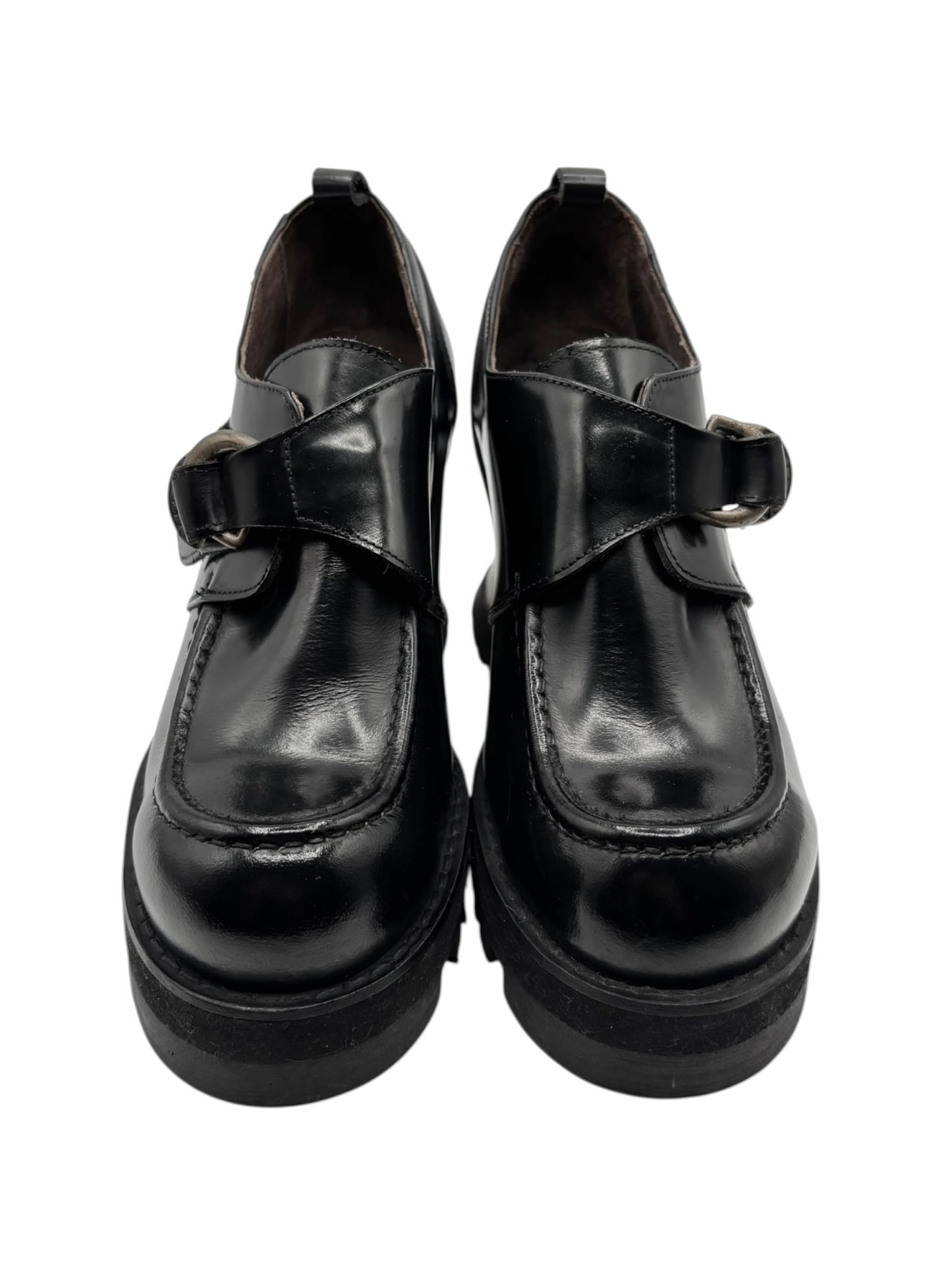 Vintage Destroy buckle loafers