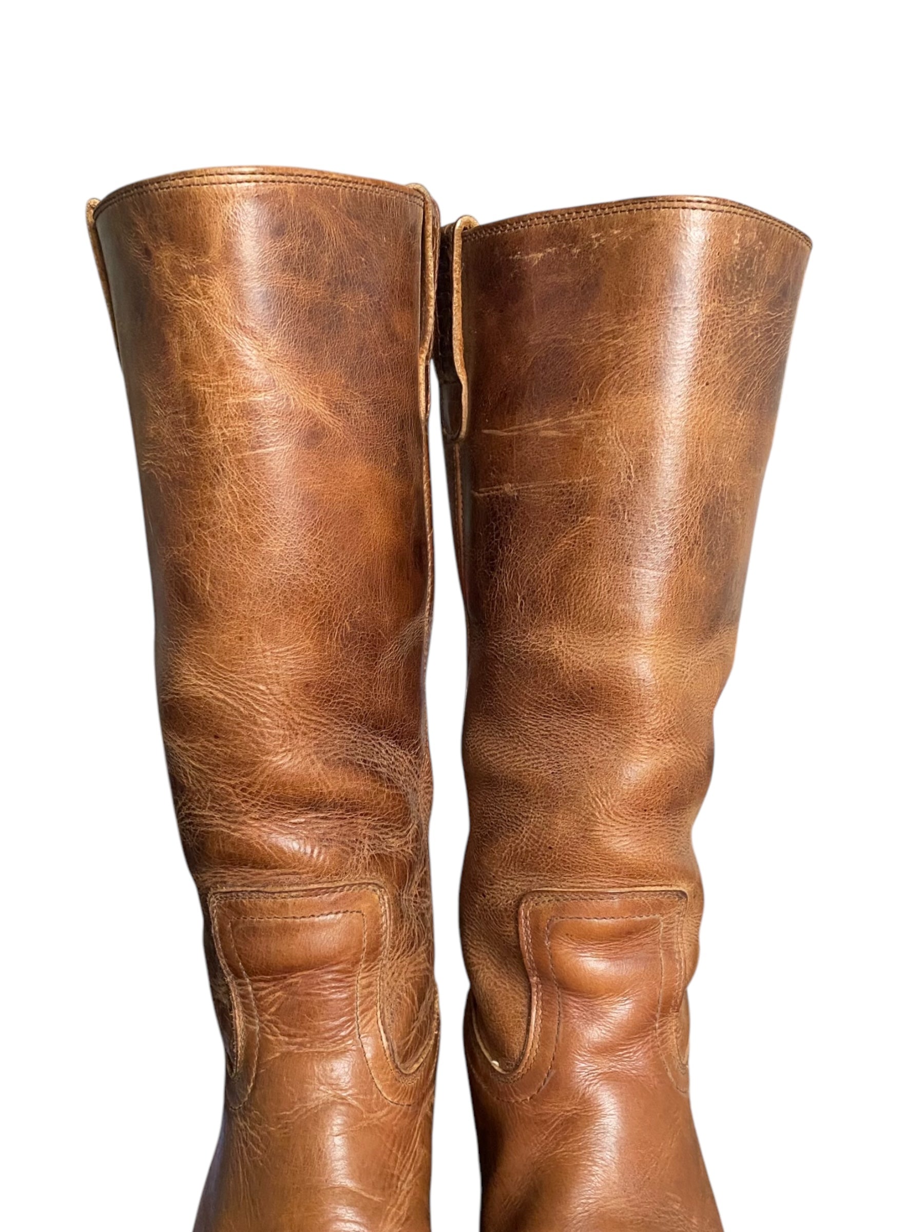 Vintage Destroy block platform leather boots size 36